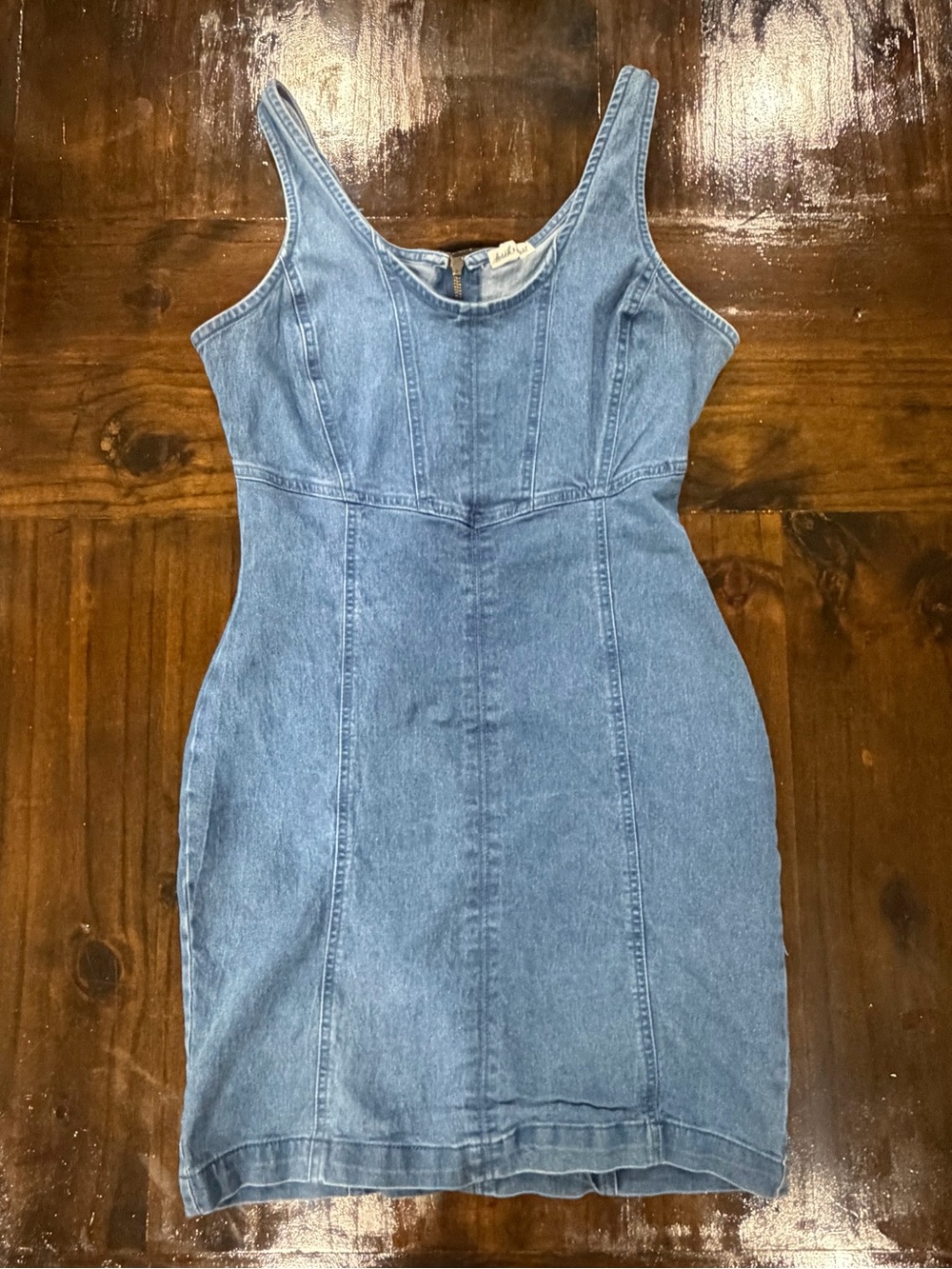 Classic Blue Denim Tank Sheath Dress -Derek Heart Size Medium